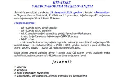 SUSRET CB-RADIOOPERATORA I CB-RADIOKLUBOVA HRVATSKE S MEĐUNARODNIM SUDJELOVANJEM