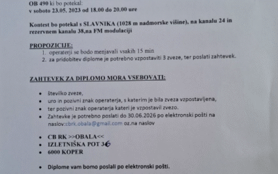 CBRK OBALA natjecanje 23.05.2026. 18:00 – 20:00