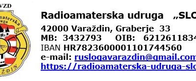 Radioamaterska udruga Sloga LJETNO NATJECANJE 27. lipnja 20.00 do 22.00 sati na 27 MHz.